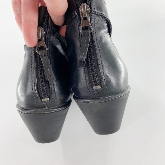 Dansko Black Bonita Cutout Back Zip Block Heel Booties Size EU 41 - Picture 8 of 14